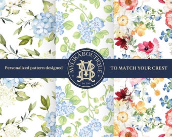 Made-to-match Pattern for your CUSTOM Crest, Custom Design Service, Customized Digital Design, Digital Pattern Download