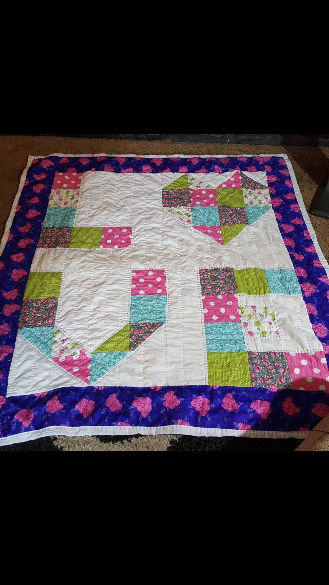 Love Quilt Custom Made in Your Choice of Colors Etsy