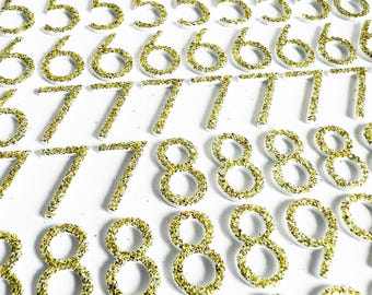 Number Stickers Gold Glitter Scrapbooking Craft Peel-Off Sticker