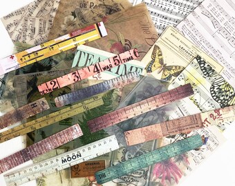 Papiers & Autocollants vintage | Scrapbooking Ephemera Junk Journal | 4 ensemble pour choisir