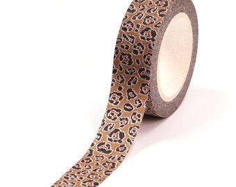Shimmer Leopard Print Paper Washi Tape - 15mm x 5m - Papeterie Journalling Scrapbooking Albums photo
