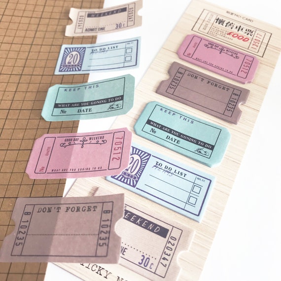 Ticket Series Antique Retro Memo Pad Paper Sticker Sticky Note