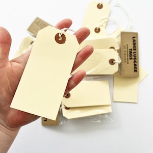 Etiquettes pour cartes Crème de Manille | oeillet de chaîne vintage | Étiquette d'emballage artisanale