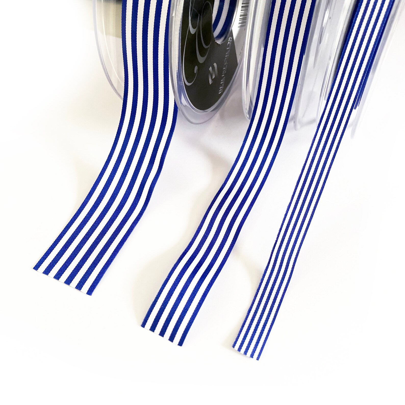 25mm Royal Blue and White Nautical Stripe Ribbon Per Metre or Etsy