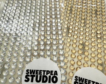 Adhesive Gems | 6mm Gold & Silver | Craft Scrapbooking Card making