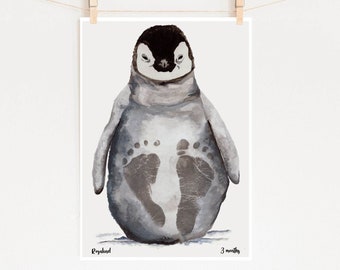 baby penguin footprint kit