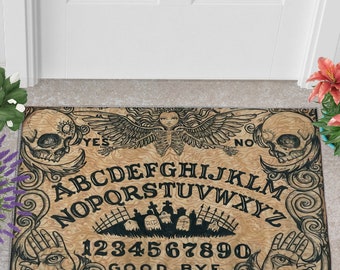 Floor mat Skull Skulls Halloween Skeleton dirt trap mat Gotic BLACK 