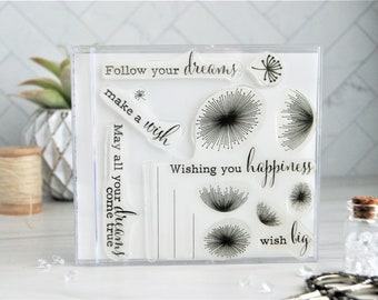 CLEARLY BESOTTED STAMPS - Dandelion Dreams Stamp Set - Photopolymer Stamps - Card Making - Scrapbooking - Paper Crafts