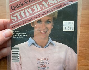 Vintage Stitch a Shirt, ABC Pattern, Banar Designs, Counted