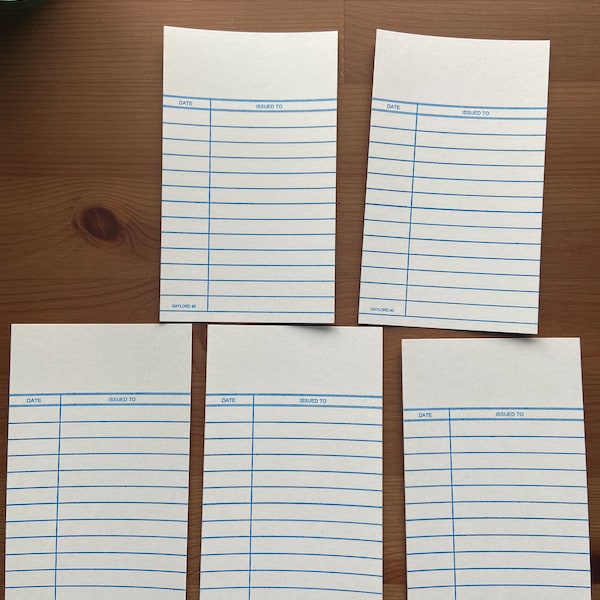 Vintage Library Cards Check Out Etsy