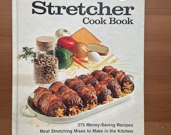 Vintage 1974 Hardback, Better Homes and Gardens Meat Stretcher Cook Book, Saving, Hard Times, Retro, Cooking, Budgeting,