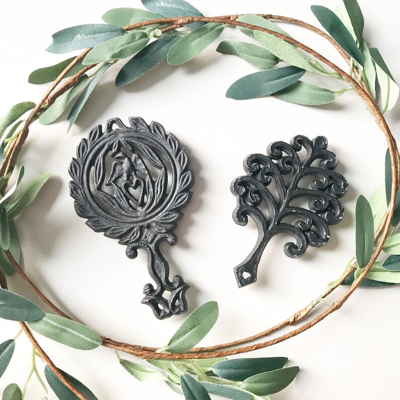 Set of 2 Small Vintage Cast Iron Trivets Etsy