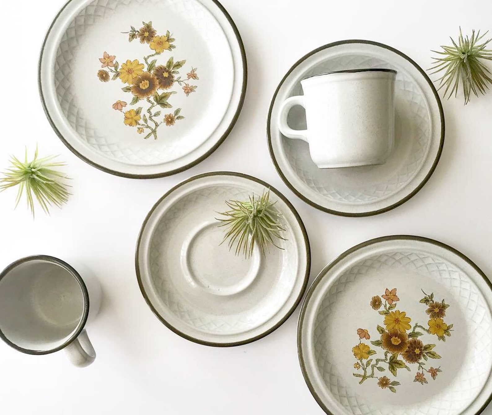 Vintage Stoneware Vintage Floral Stoneware Vintage Dish Etsy