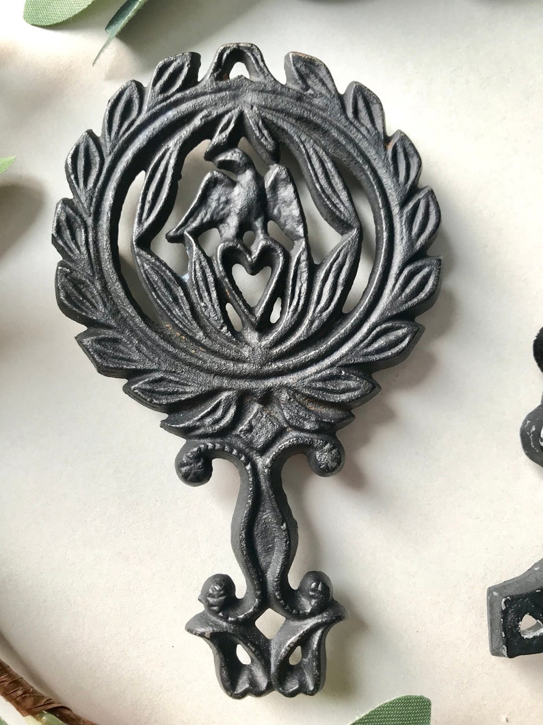 Set of 2 Small Vintage Cast Iron Trivets Etsy