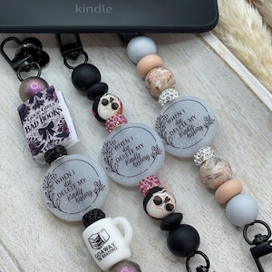Beaded Kindle Strap Delete My History BookTok E-Reader Accessory