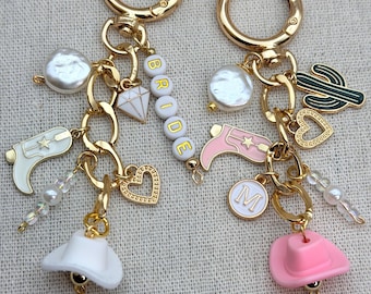 Bride Personalized Cowgirl Bag Charm Bridesmaid Western Wedding Purse Accessory
