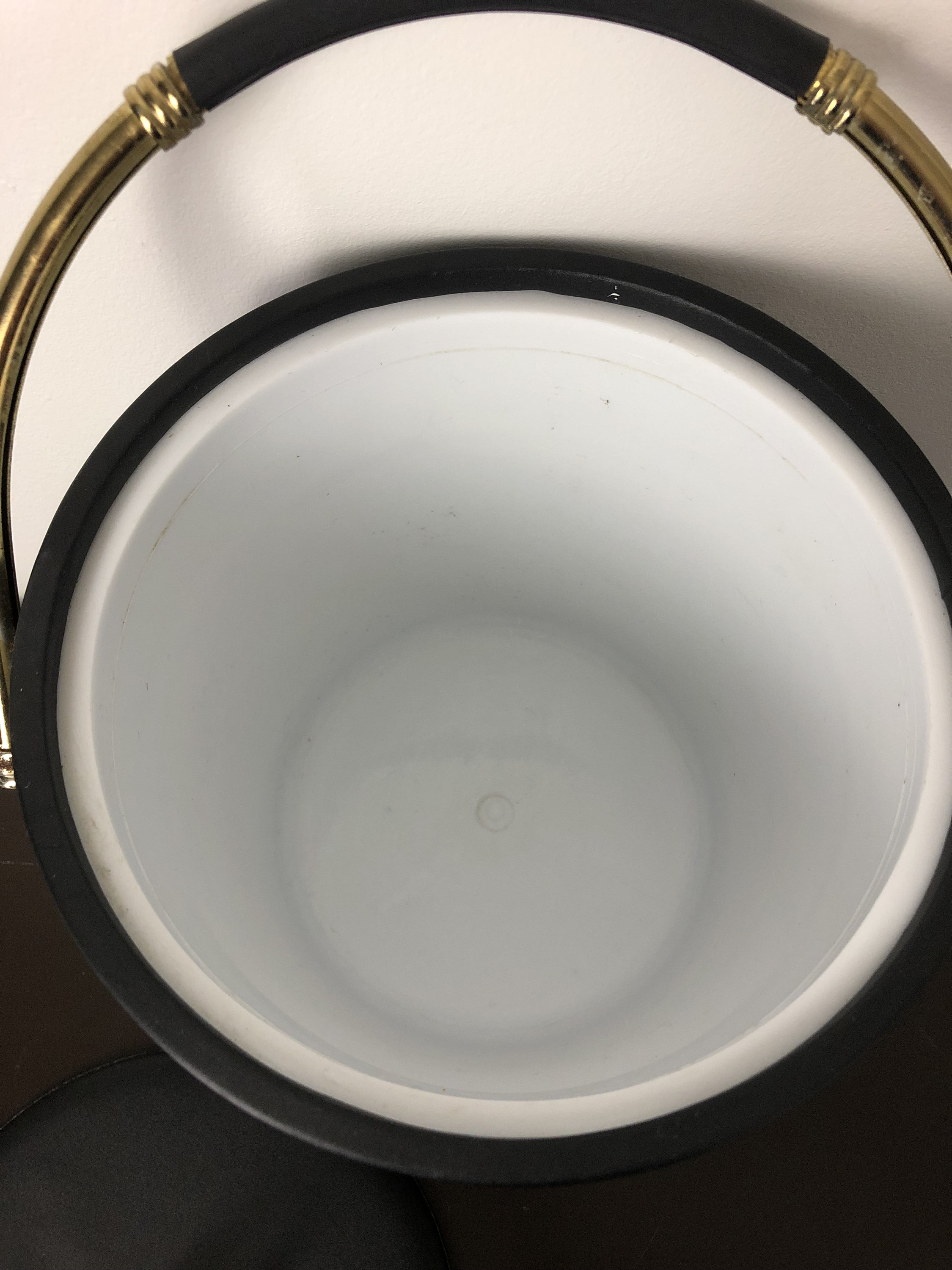 Vintage Ice Tub Ice Bucket Black Brass Mid Century Modern Ice Etsy