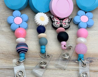 Beaded Badge Reel Nurse & Teacher Badge ID Holder Limited Edition