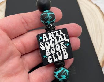 Introverted Readers Anti Social Book Club Kindle Strap Holder Funny Reader Gift