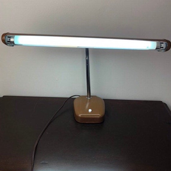Retro Brown Metal Desk Lamp Vintage Table Office Works Retro Brown Metal Desk Lamp Vintage, Table Lamp Officeworks