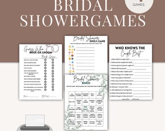 Bridal Shower Games Bundle – 4-in-1, Fun Party Games (Instant Download)