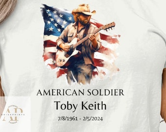 Toby Keith Tribute Unisex Cotton Shirt - "American Soldier" Memorial Tee, Country Music Legend Homage, Thoughtful Fan Gift