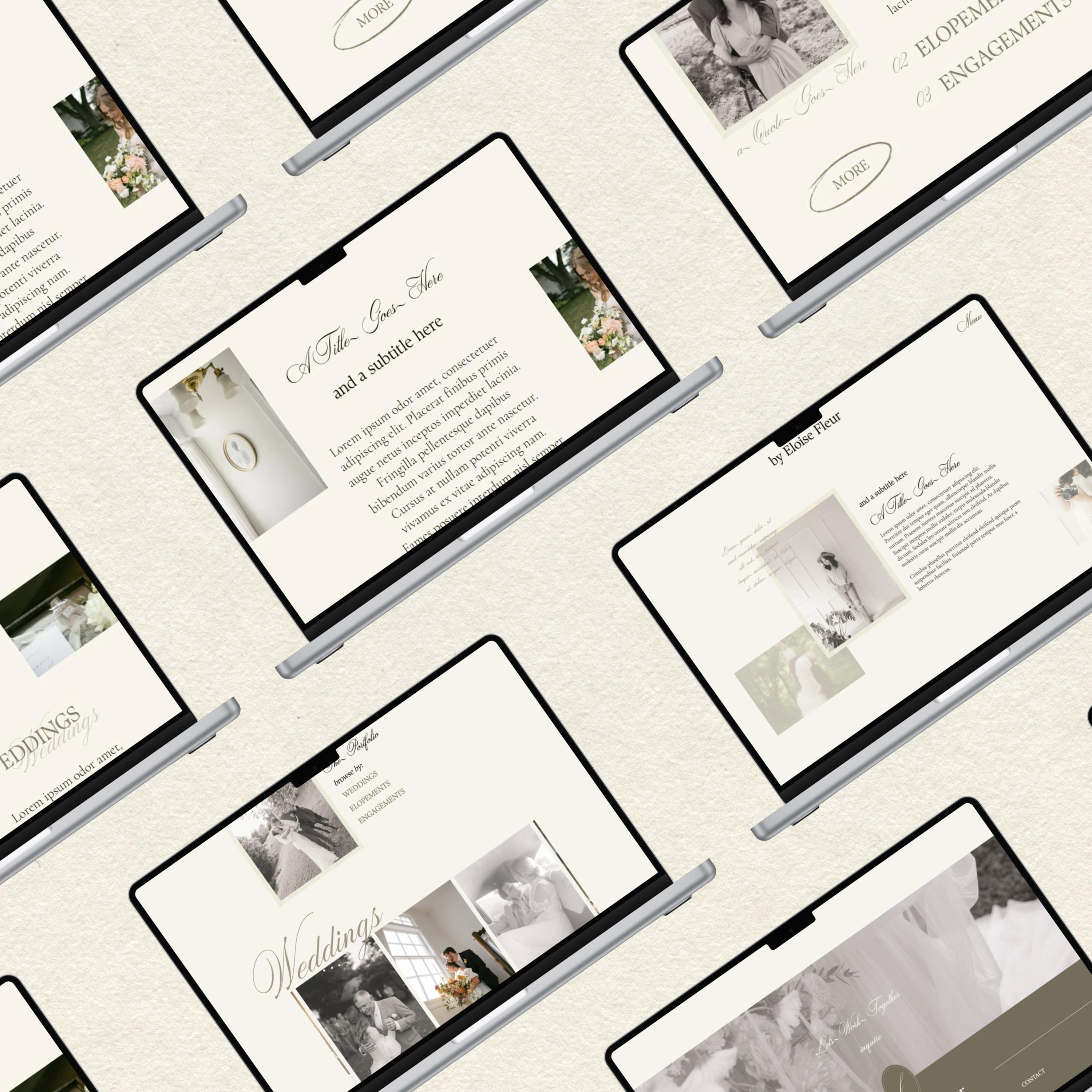 SHOWIT Website Template for Photographers & Creatives Eloise Fleur Etsy