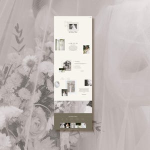 May include: Website screenshot featuring a photography portfolio for a wedding photographer. The website is titled "By Elder Pine" and features several images of brides in wedding dresses. The website also includes a section with information about the photographer's services.
