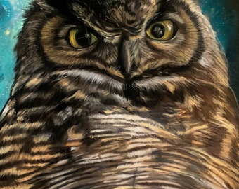 Starry wise Owl