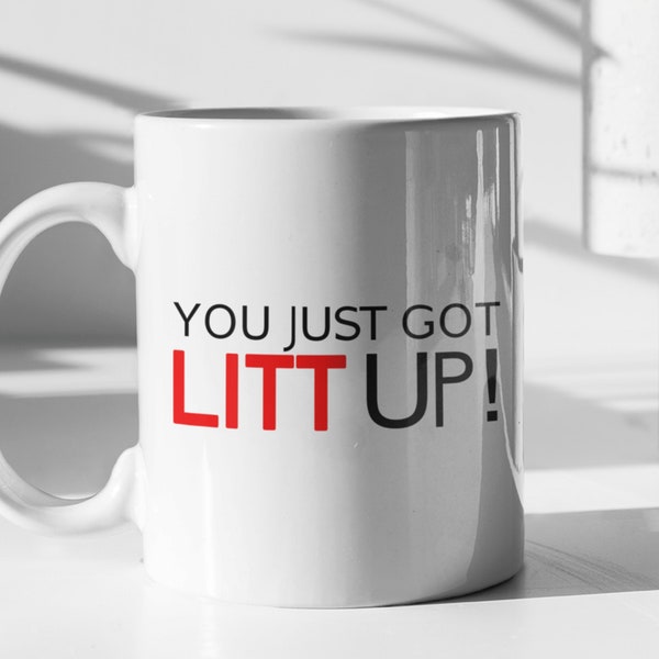 You Just Got Litt Up! Suits coaster, mug, mug and coaster gift set, law graduates gift set