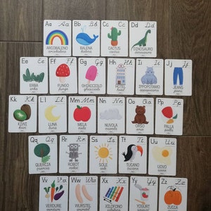 Flash Cards ALFABETO Montessori / ENGLISH alphabeth immagine 5