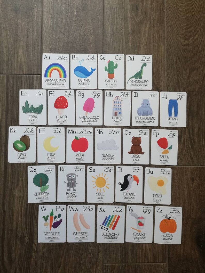Flash Cards ALFABETO Montessori / ENGLISH alphabeth immagine 5