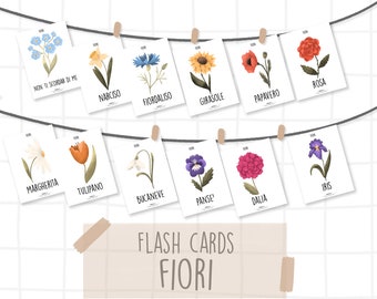 Flash Cards FIORI - Montessori / ENGLISH - colors