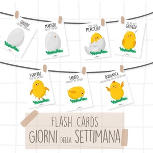 Flash Cards DAYS of the WEEK - Montessori NURSERY RHYME
