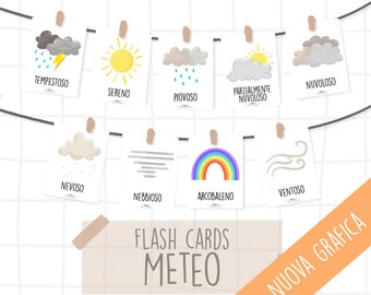 Flash Cards METEO - Montessori / ENGLISH - weather