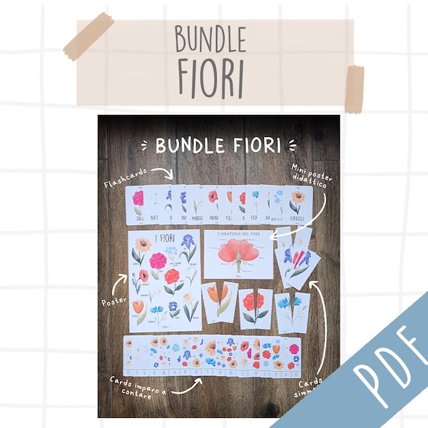 BUNDLE fiori - flashcards, poster e giochi PDF