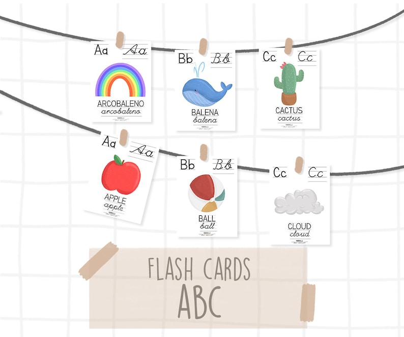 Flash Cards ALFABETO Montessori / ENGLISH alphabeth immagine 1