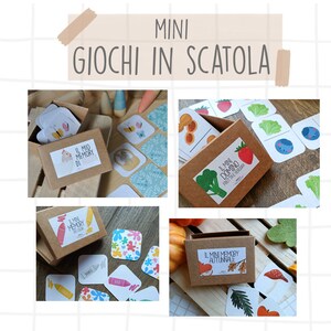 Mini giochi in scatola - MEMORY o DOMINO - stagioni e festività