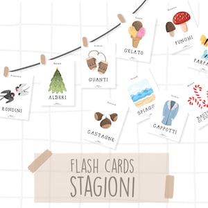 Flash Cards SEASONS - Montessori / ENGLISH - seasons