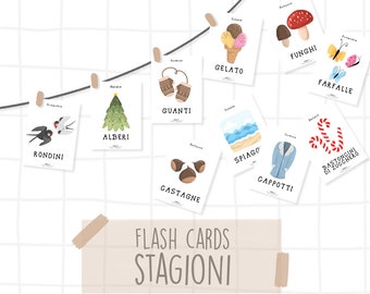 Flash Cards STAGIONI - Montessori / ENGLISH - seasons