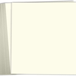 Hamilco Card Stock Scrapbook Paper 12x12 Cream Colored Cardstock 80lb Cover – 50 Pack image 1