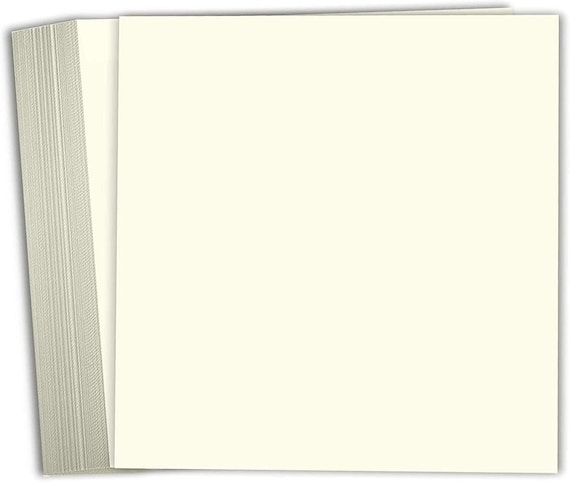 Hamilco Card Stock Scrapbook Paper 12x12 Cream Colored Cardstock 80lb Cover – 50 Pack