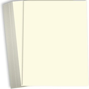 Hamilco Cream Colored Cardstock 8 x 10" Heavy Weight 80 lb Cover Card Stock for Printer - 50 Pack image 2