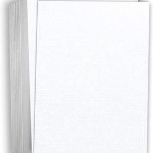 Hamilco White Linen Textured Cardstock Thick Paper Legal Size 8 1/2&quot; x 14&quot; Card Stock 80lb Cover 25 Pack