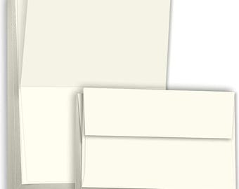 Hamilco Blank Cards and Envelopes CREAM Cardstock Paper 4.5" x 6.25" A6 Folded Cards with Envelopes 100 Pack