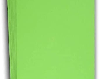 Hamilco Colored Cardstock Paper 11" x 17" Green Apple Color Card Stock Paper 50 Pack
