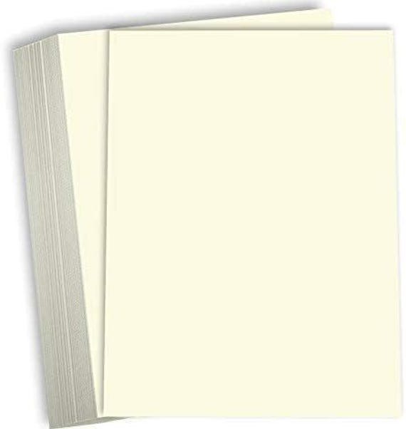 Cream Colored Cardstock Printer Paper By Hamilco (100-Pack)- 8.5 x 11” Thick Card Stock For Card Making- 80lb Heavyweight Stationery Card...