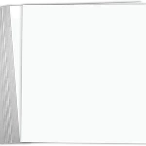 Hamilco White Cardstock Scrapbook Paper 12x12 Heavy Weight 110 lb Cover Card Stock – 25 Pack