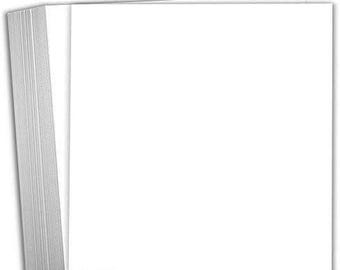 Hamilco 8x8 White Scrapbook Cardstock Paper 65lb Cover 100 Pack