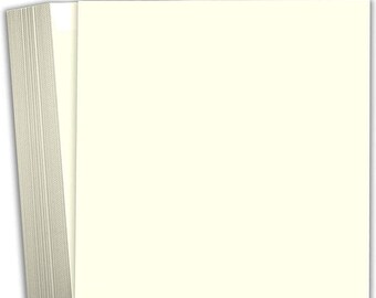 Hamilco 6x6 Cream White Scrapbook Cardstock Paper Heavyweight 100lb Cover Card Stock 100 Pack